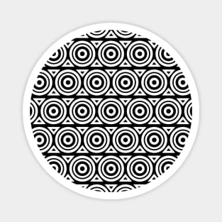 Circles and Triangles Geometric Pattern Magnet